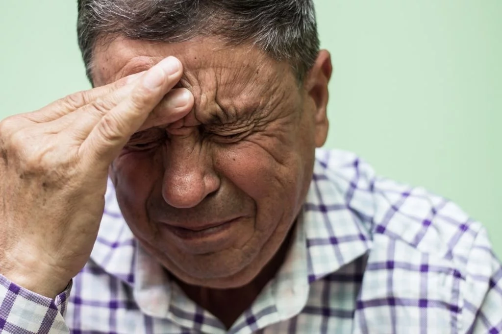 Crying Elderly Man